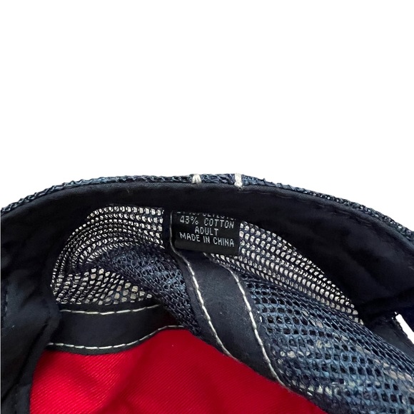 SHEIKRA Distressed Black & Red Mesh Back Hat Busch Gardens Tampa Roller Coaster - Picture 5 of 6